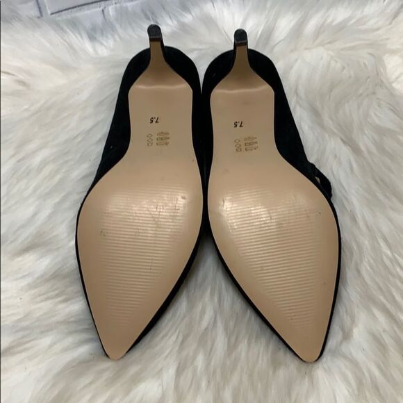 Sole Society Deven Black Suede Heels Size 7.5 - Picture 6 of 6